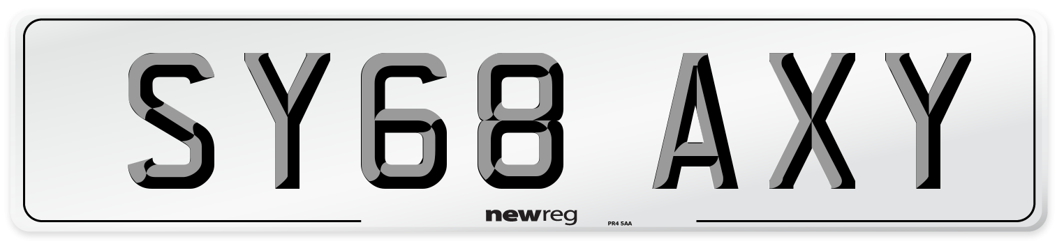 SY68 AXY Number Plate from New Reg